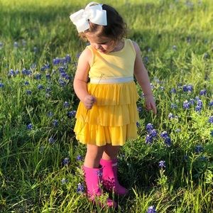 Hanna Andersson Yellow Tulle Dress